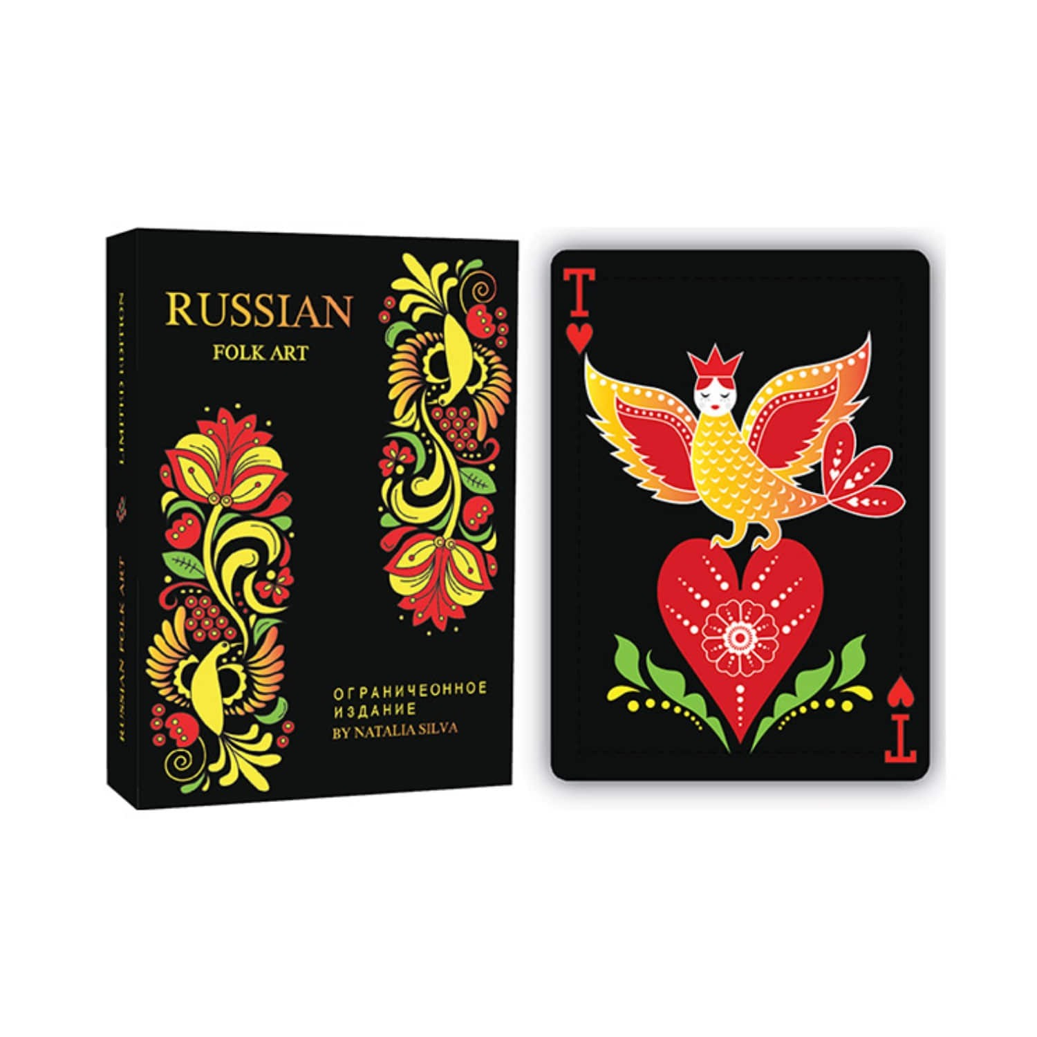 [1000덱한정판 / 러시안포크]Russian Folk Art Limited Edition (Black) Printed by USPCC