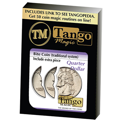 [바이트코인]Bite Coin - (US Quarter - Traditional With Extra Piece)(D0047)by Tango - Trick