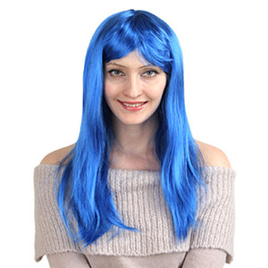 긴생머리가발(블루)