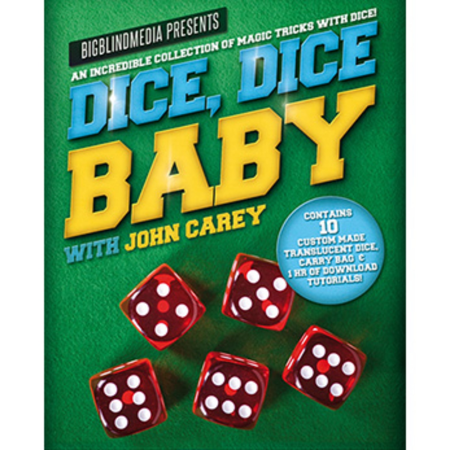 [다이스,다이스베이비] Dice, Dice Baby with John Carey (Props and Online Instructions) 검정주머니 속의 주사위 색상을 관객이 정확하게 맞출수 있습니다.