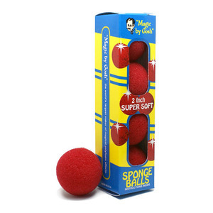 [2인치 고쉬 수퍼소프트 스폰지볼 4개세트-레드] 2 inch Super Soft Sponge Ball Pack of 4 from Magic by Gosh