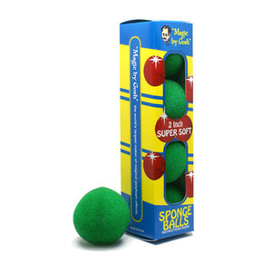 [2인치 고쉬 수퍼소프트 스폰지볼 4개세트-그린] 2 inch Super Soft Sponge Ball Pack of 4 from Magic by Gosh
