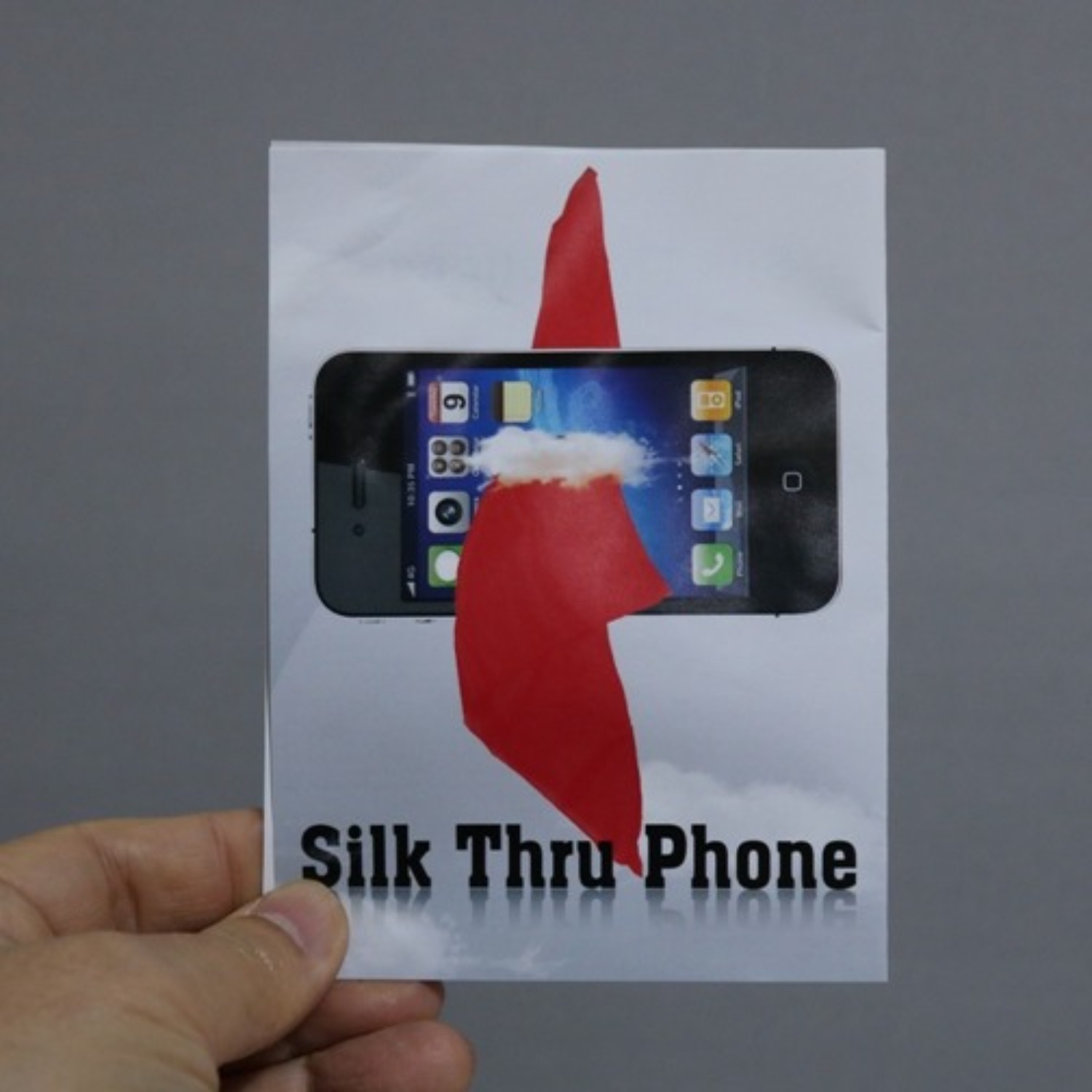 [실크쓰루폰] Silk Through Phone (12인치 실크) 스카프가 핸드폰을 통과하는 클로즈업 마술도구 입니다.