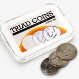 [트라이애드 코인]Triad Coins (morgan dollar Gimmick and Online Video Instructions) 3개의 동전이  하나씩 손에서 사라지는 마술을 연출하실 수 있습니다.